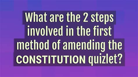 amending the constitution quizlet